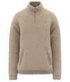 SP403 Spasso Unisex Sherpa Drop Shoulder 1/4 Zip Sweat Wet Sand colour image